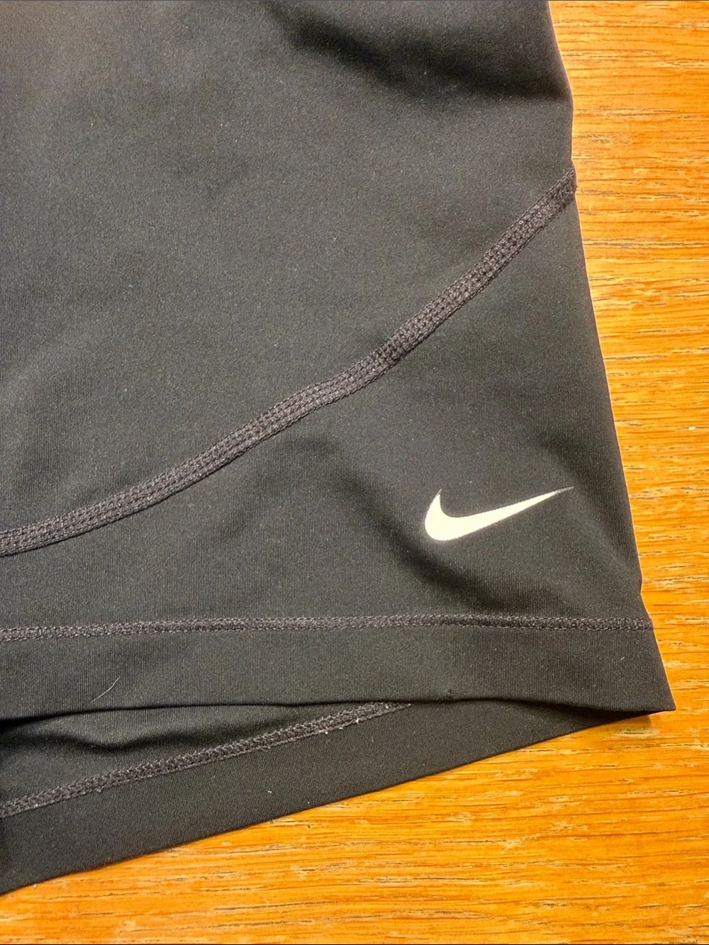 Nike Pro Black Women's Bike Shorts with White Logos